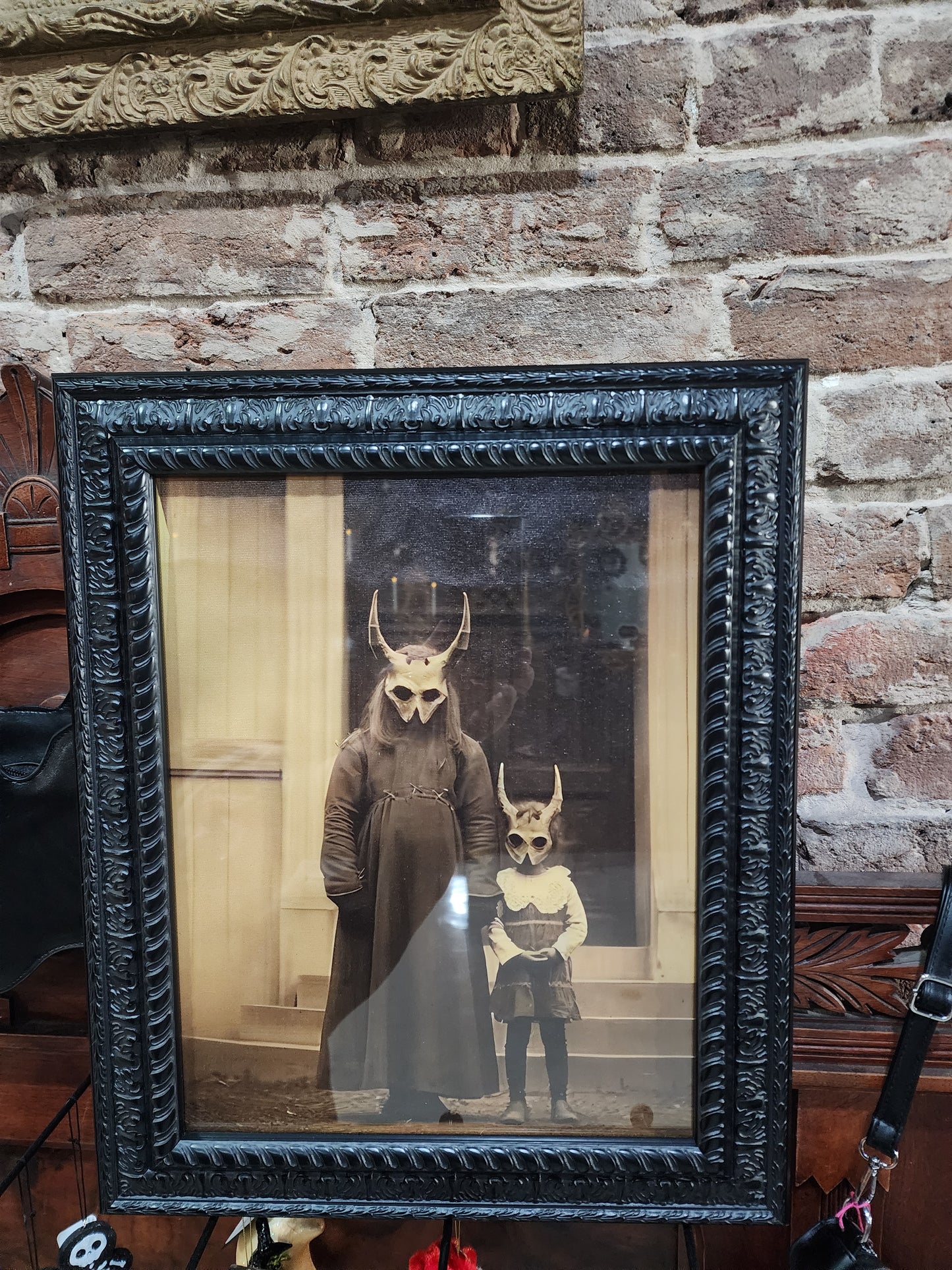 Creepy Vintage Cult Family Framed Print