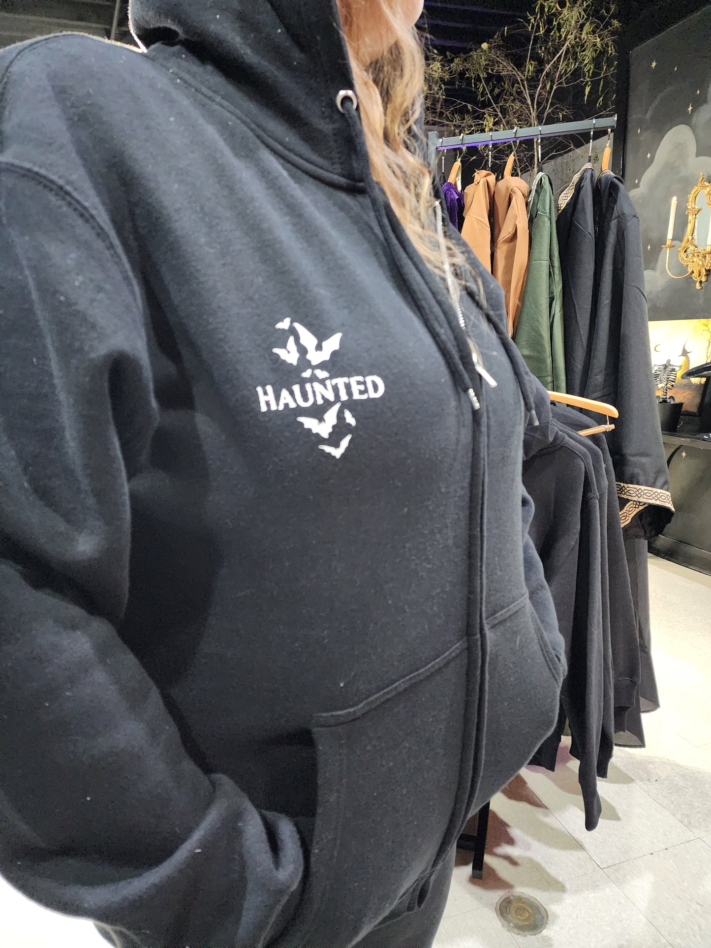 Haunted LOVE BATS Premium Full Zip Up Hoodie Unisex