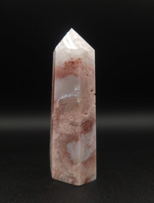 Cherry Blossom Agate Crystal Tower