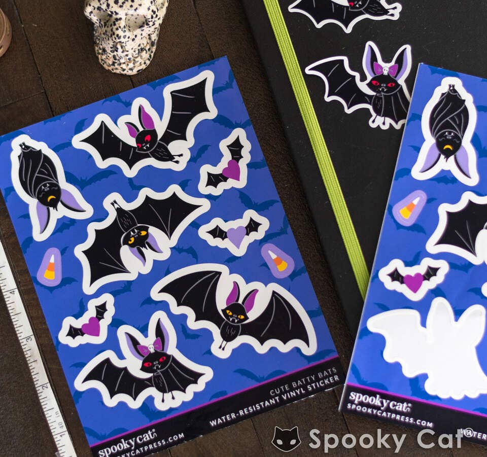 Cute Bat Sticker Sheet