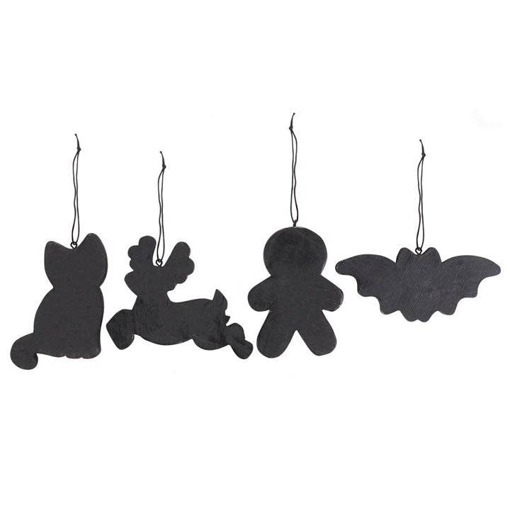 Black Skeleton Gingerbread Ornaments