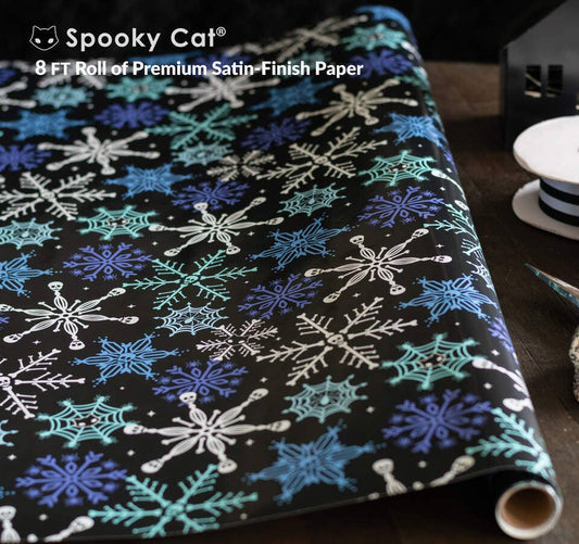 Skull Snowflake Gift Wrap (8ft Roll)