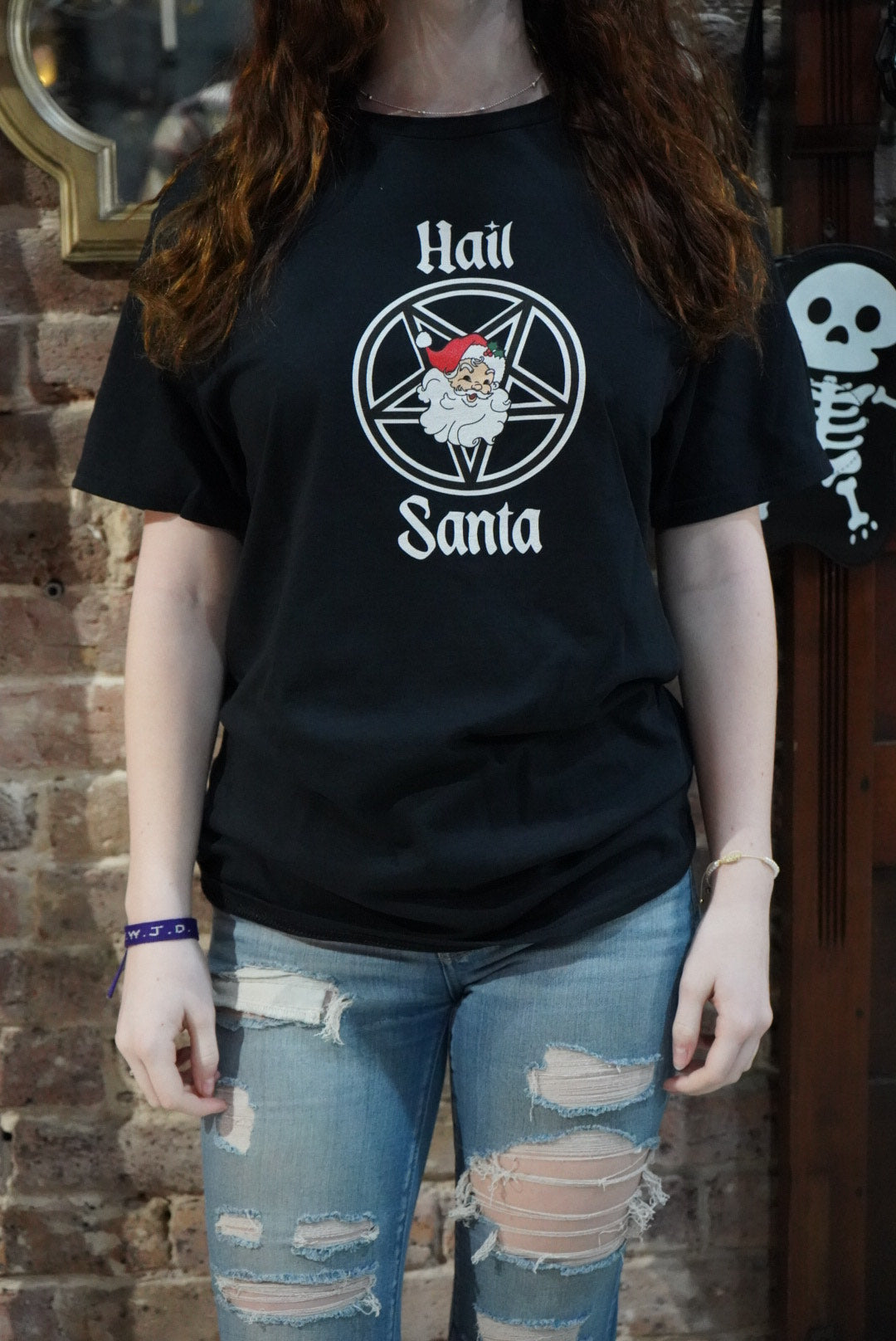 Hail Santa Gothic Christmas T-Shirt