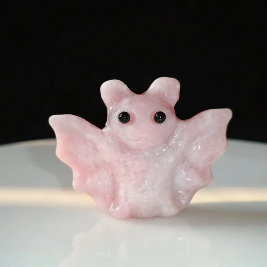 Crystal Pink Opal Stone Bat