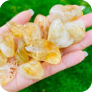 Yellow Citrine Crystal Hand Stone