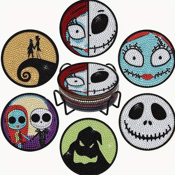 Nightmare Before Christmas Diamond Art Coaster Set