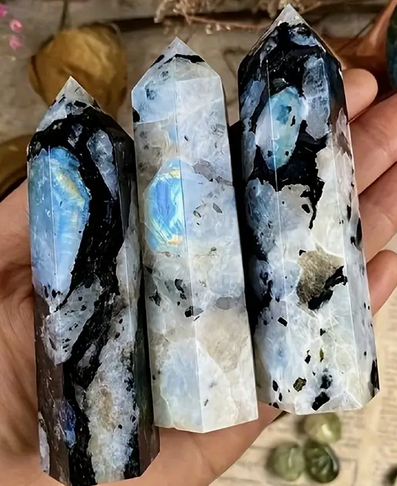 Rainbow Moonstone Crystal Tower