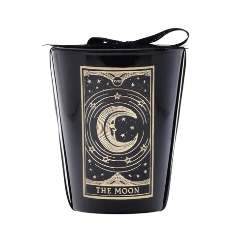 The Moon Tarot Oud Noir Large Glass Candle