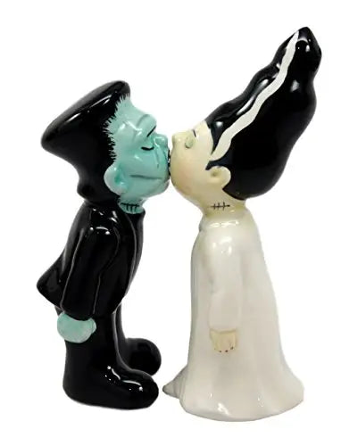 Kissing Frankenstein & Bride Salt & Pepper Shaker Set