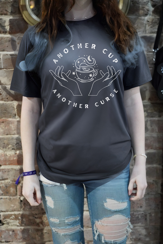 Another Coffee Another Curse Unisex T-Shirt-Grey