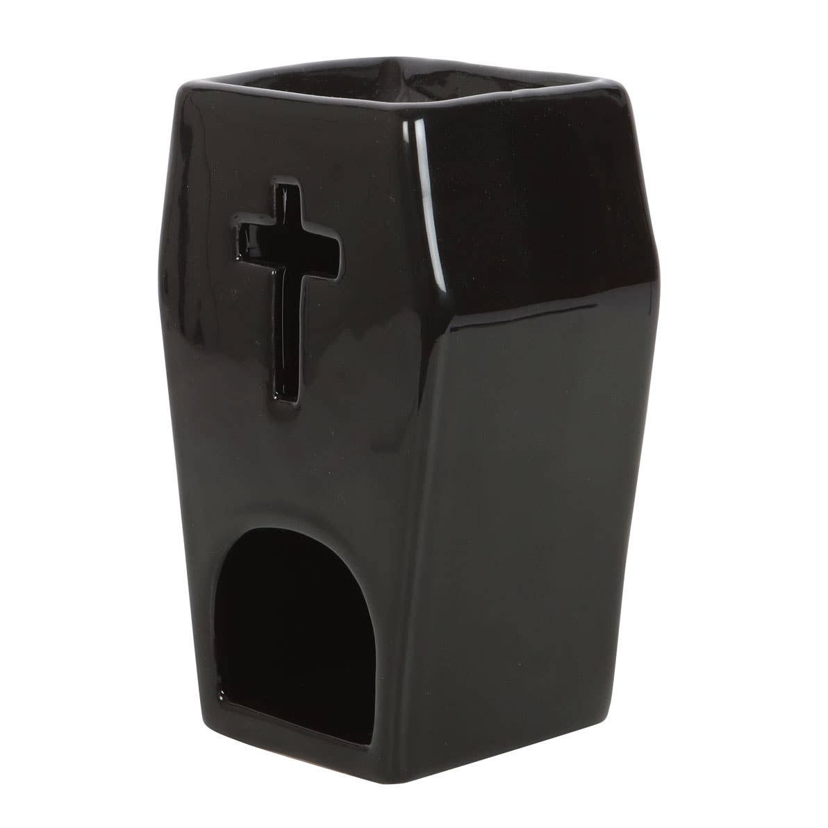 Gothic Black Coffin Oil Burner