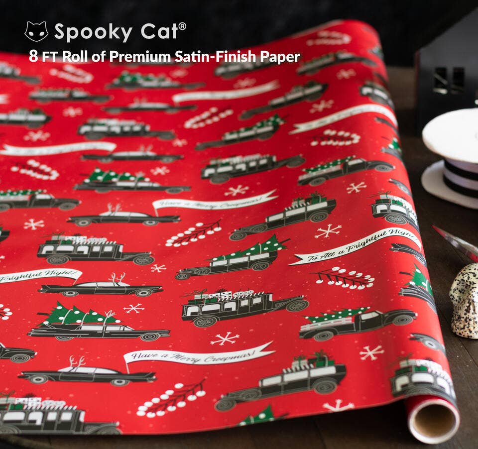 Creepmas Hearse Gift Wrap (8ft Roll)