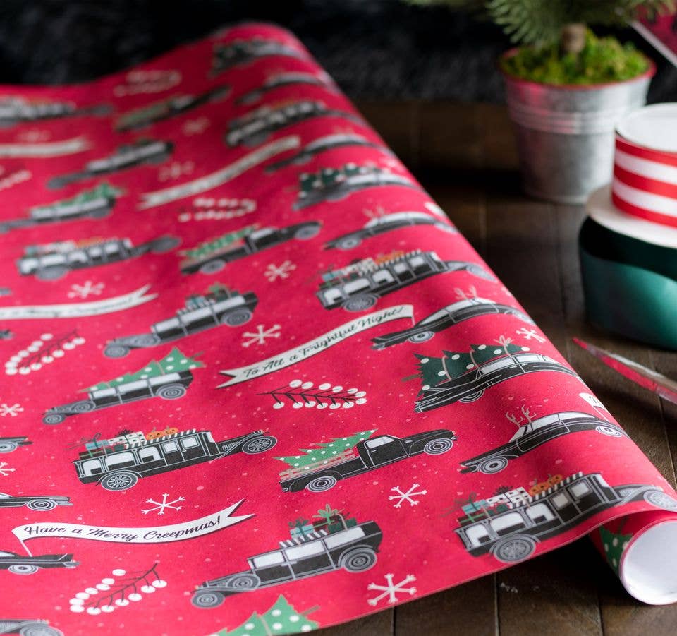 Creepmas Hearse Gift Wrap (8ft Roll)