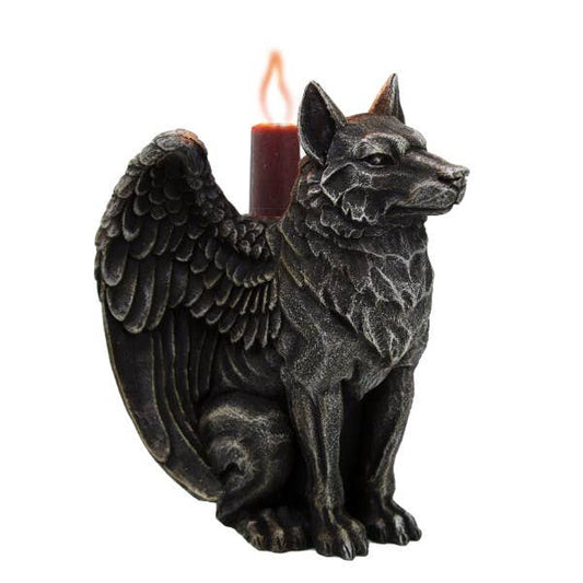 Wolf Gargoyle Candleholder